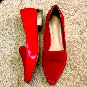Red Aldo flats
